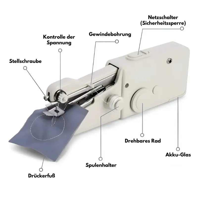 Kompakte tragbare Mini-Nähmaschine Mivoza Deutschland