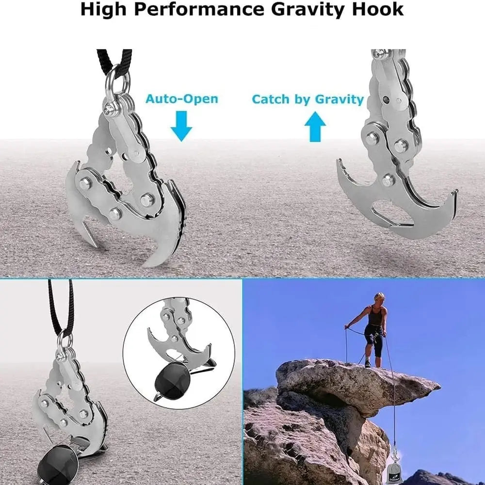 Kompakter Edelstahl-Mehrzweck-Outdoor-Haken mit Auto-Grip-Klaue Mivoza Deutschland