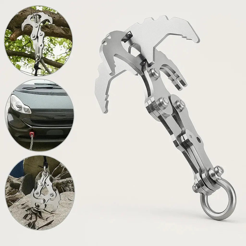 Kompakter Edelstahl-Mehrzweck-Outdoor-Haken mit Auto-Grip-Klaue Mivoza Deutschland