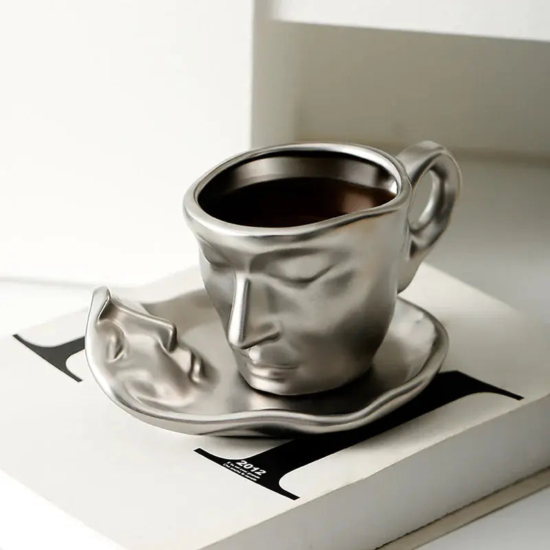 Kreative Keramik-Kuss-Kaffeetasse mit Gesichtsmotiv Mivoza Deutschland
