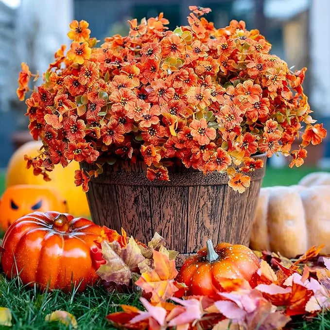 Kunstblumen Herbstdeko — Willkommen in der Farbenpracht des Herbstes 5 Bündel pro Set Mivoza Deutschland
