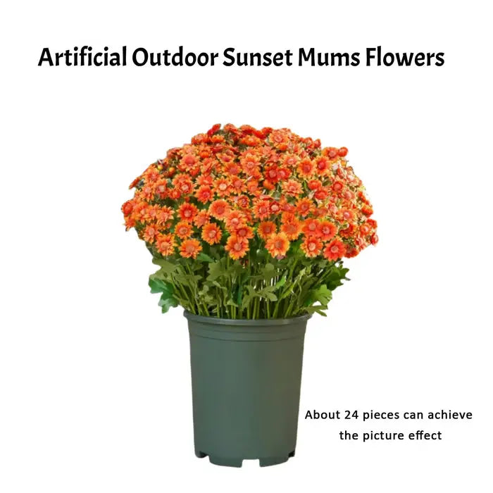Künstliche Chrysanthemen – Realistische Blüten in warmen Sunset-Tönen Mivoza Deutschland