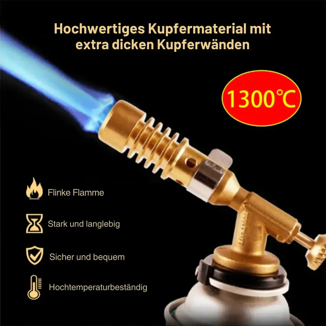 Kupfer-Gasbrenner tragbar – Sicheres Anzünden dank Sicherheitsverriegelung Mivoza Deutschland