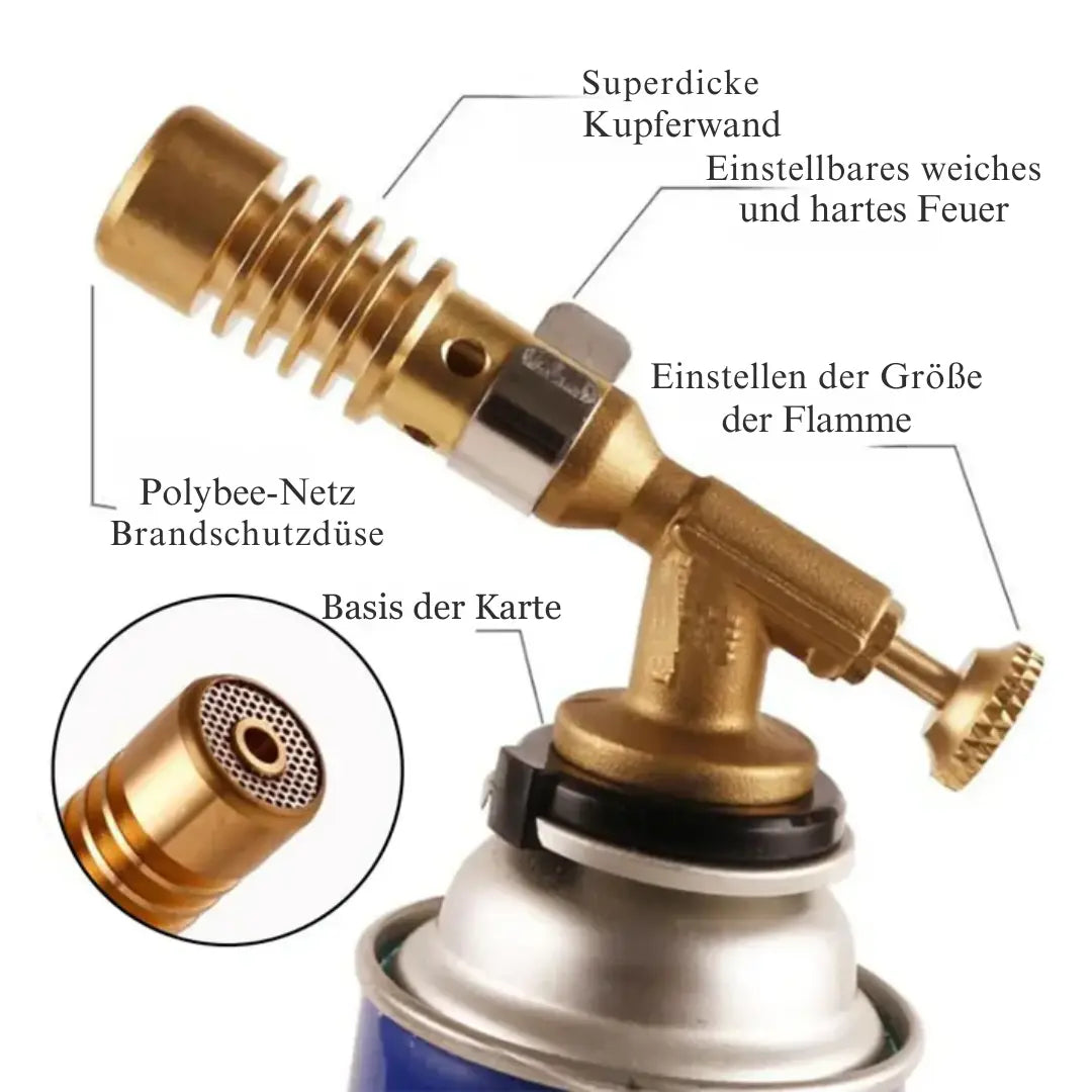 Kupfer-Gasbrenner tragbar – Sicheres Anzünden dank Sicherheitsverriegelung Mivoza Deutschland