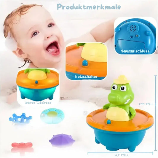 LED-Badefontäne „Krokodil“ – Mit wechselbaren Aufsätzen & Lichteffekt Mivoza Deutschland