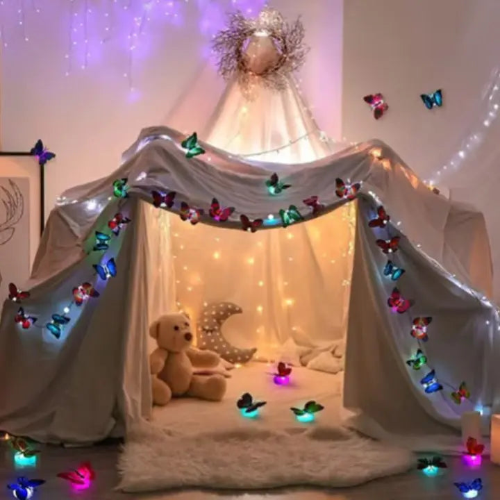 LED Leuchtende Schmetterling Wandaufkleber (12 Stück) Mivoza Deutschland