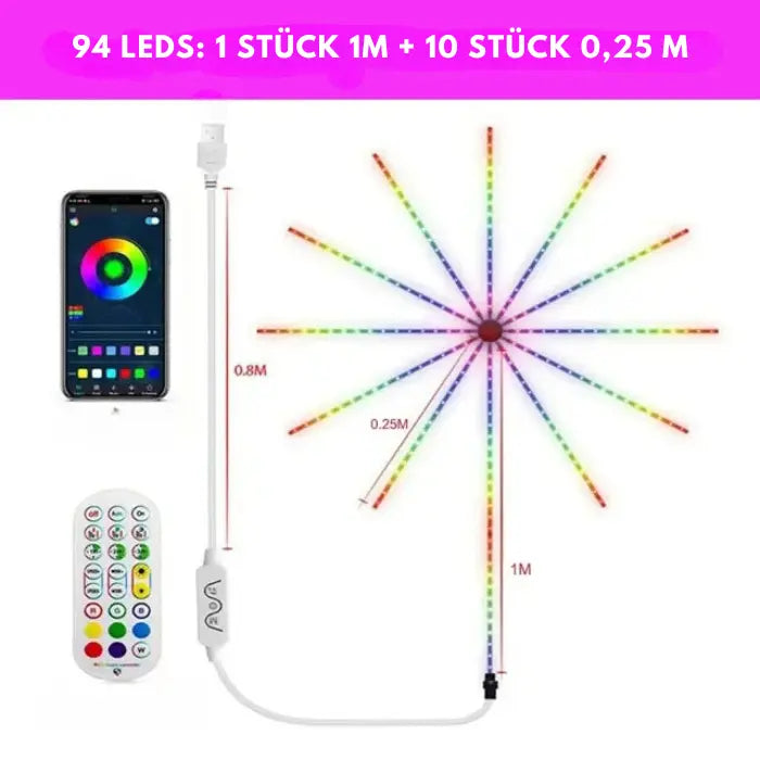 LED-lichterkette mit feuerwerk-effekt Mivoza Deutschland