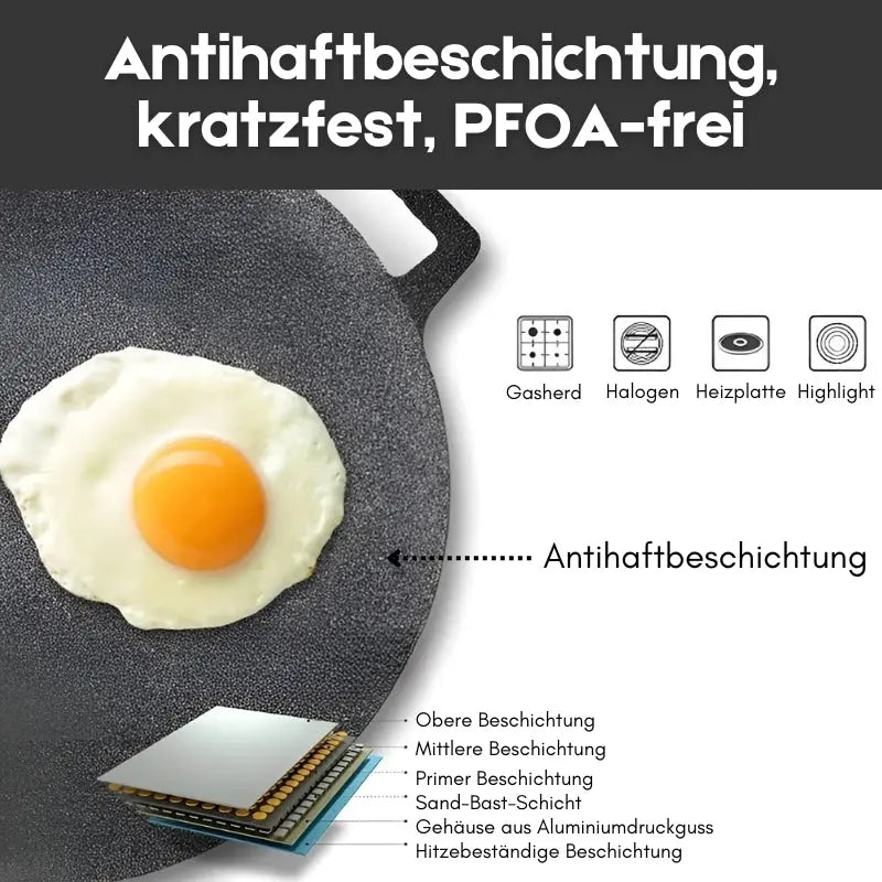 Langlebige koreanische Antihaft-Grillpfanne Mivoza Deutschland