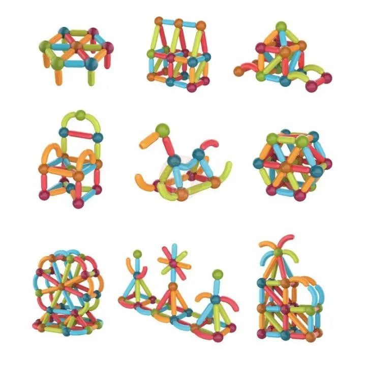 Lernspiel Magnetische Bauklötze für Kreatives Bauen und Spielen Mivoza Deutschland