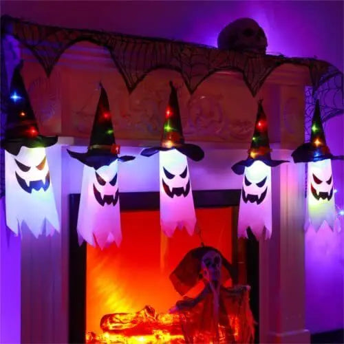 Leuchtender Hexenhut – LED-Halloween-Dekoration für den Außenbereich mit blinkenden Modi Mivoza Deutschland