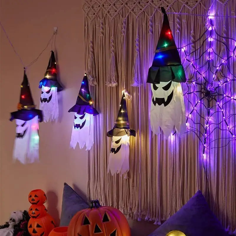 Leuchtender Hexenhut – LED-Halloween-Dekoration für den Außenbereich mit blinkenden Modi Mivoza Deutschland