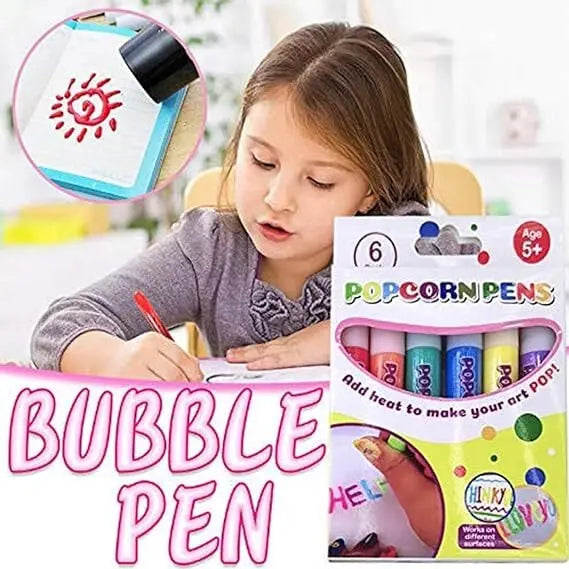 Magische Puffy Popcorn Stifte — Kreativer 3D-Malspaß für Jung & Alt 6er-Set Mivoza Deutschland