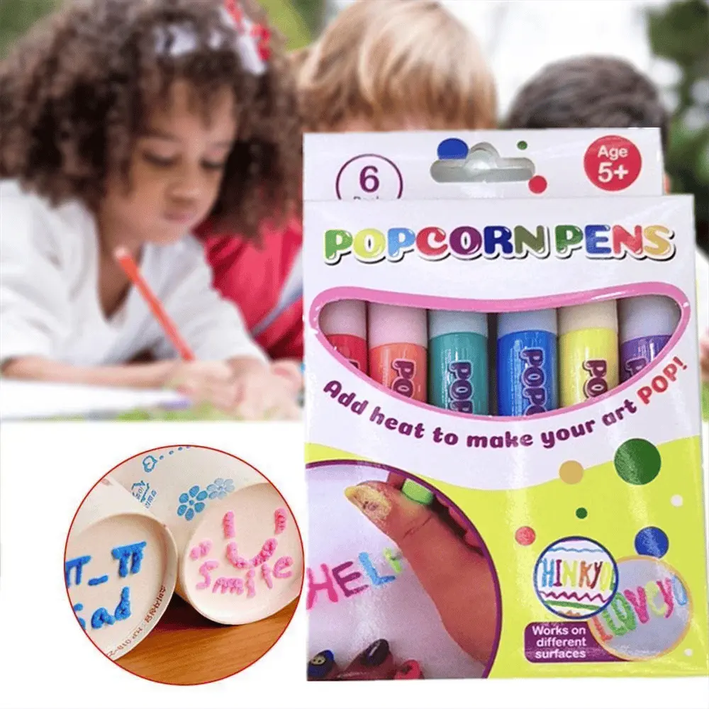 Magische Puffy Popcorn Stifte — Kreativer 3D-Malspaß für Jung & Alt 6er-Set Mivoza Deutschland