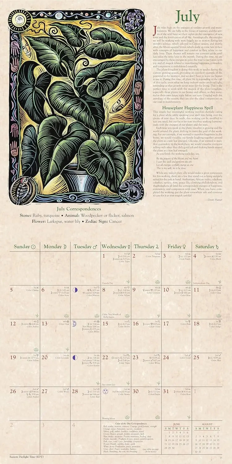 Magischer Hexenkalender 2026 — Astrologie & Führung durchs Jahr Mivoza Deutschland