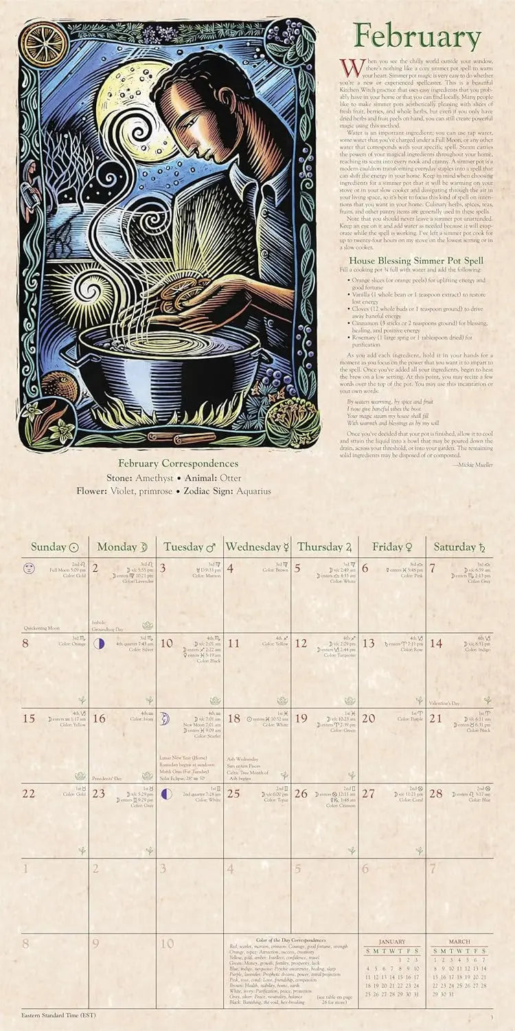 Magischer Hexenkalender 2026 — Astrologie & Führung durchs Jahr Mivoza Deutschland