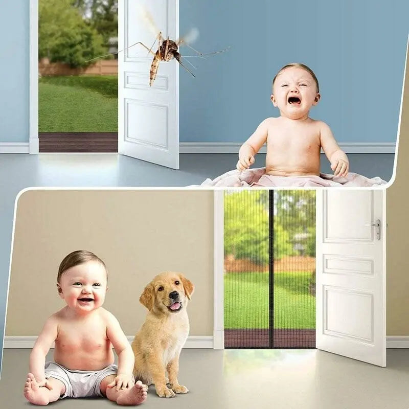 Magnetische Fliegengittertür — Freihändiger Insektenschutz mit einfacher Montage Mivoza Deutschland