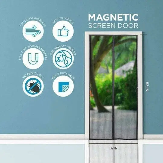 Magnetische Fliegengittertür — Freihändiger Insektenschutz mit einfacher Montage Mivoza Deutschland