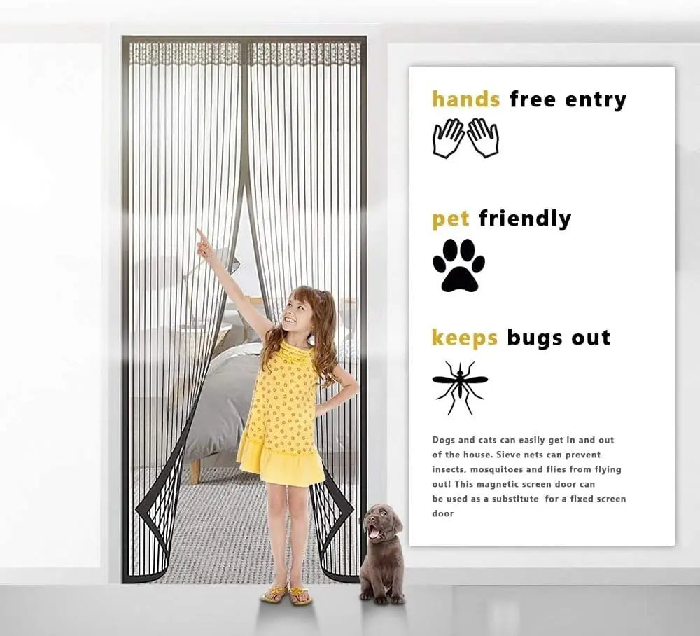 Magnetische Fliegengittertür — Freihändiger Insektenschutz mit einfacher Montage Mivoza Deutschland