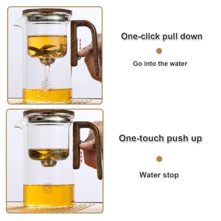 Magnetische Glas-Teekanne mit integriertem Tee-Ei Mivoza Deutschland