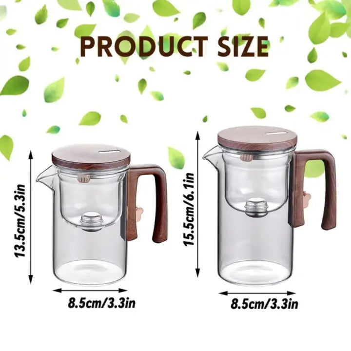 Magnetische Glas-Teekanne mit integriertem Tee-Ei Mivoza Deutschland