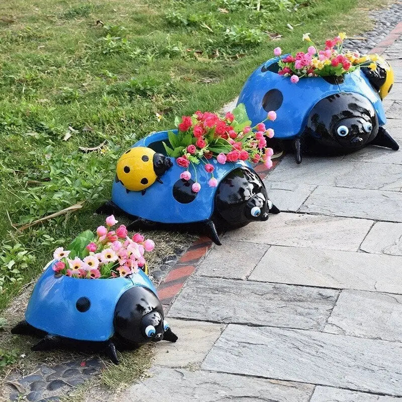 Marienkäfer Blumentopf – Wetterfeste Gartendeko aus Harz Mivoza Deutschland