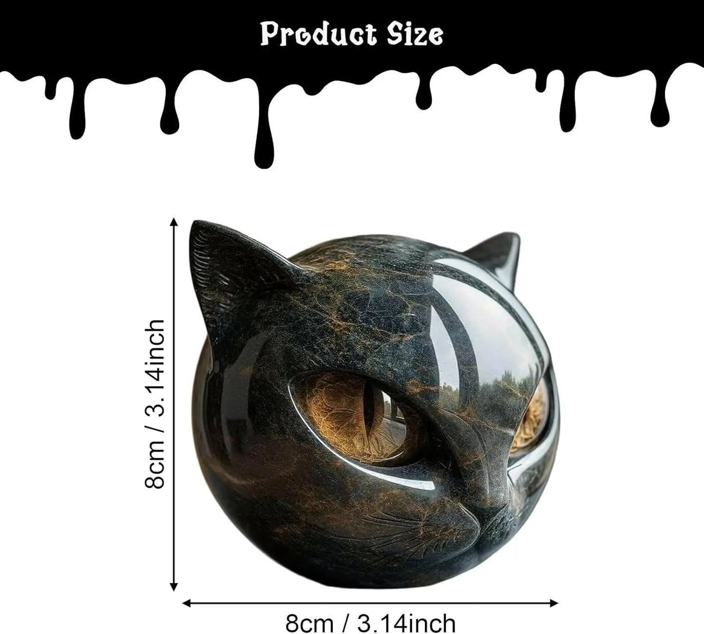 Marmorkatzen-Skulptur – Perfekte Ergänzung zu Pflanzen & Wohnaccessoires Mivoza Deutschland