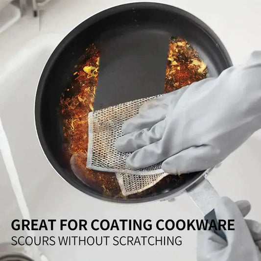 Metallgitter-Reinigungstücher 10er Set — Kraftvolle Reinigung, sanft zu Kochgeschirr Mivoza Deutschland