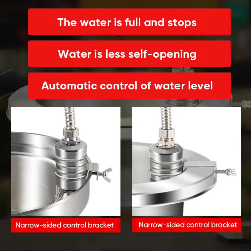 Mini-Schwimmerventil aus Edelstahl – Automatische Wasserstandskontrolle Mivoza Deutschland