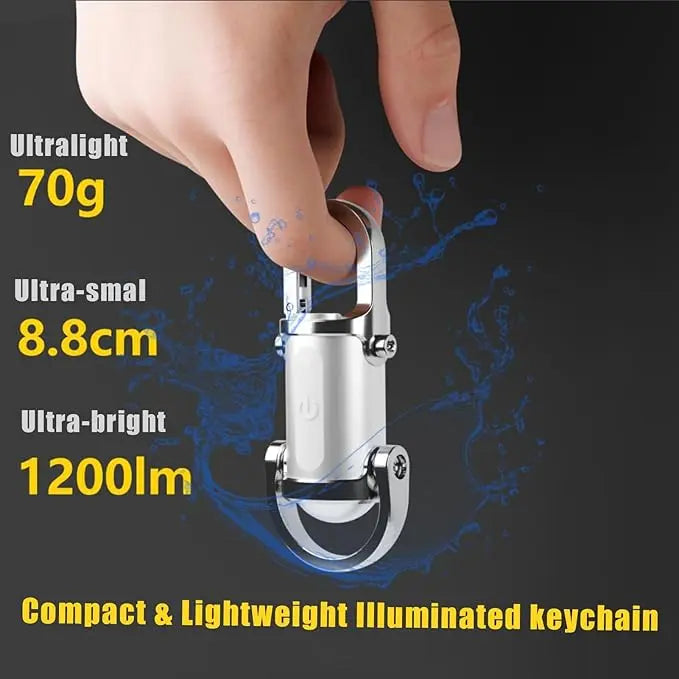 Mini USB-C Wiederaufladbare Schlüsselanhänger-Taschenlampe Mivoza Deutschland