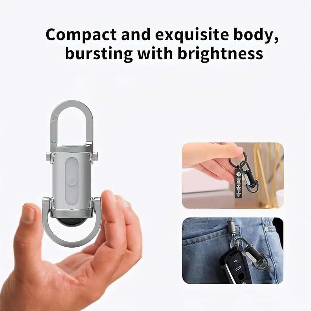 Mini USB-C Wiederaufladbare Schlüsselanhänger-Taschenlampe Mivoza Deutschland