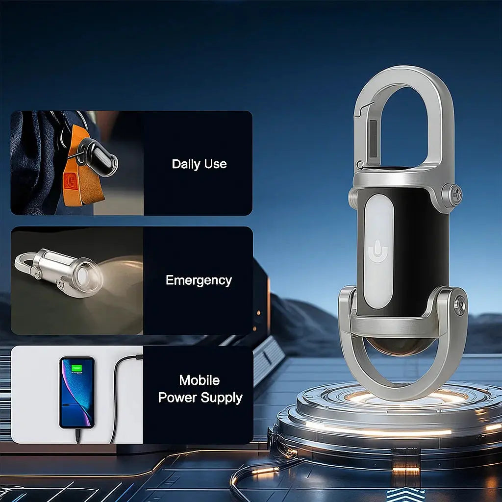 Mini USB-C Wiederaufladbare Schlüsselanhänger-Taschenlampe Mivoza Deutschland