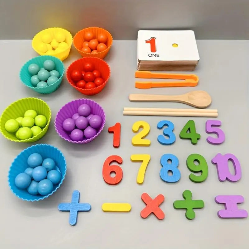 Montessori-Rechenspiel mit Holzperlen – Fördert Zahlenverständnis Mivoza Deutschland