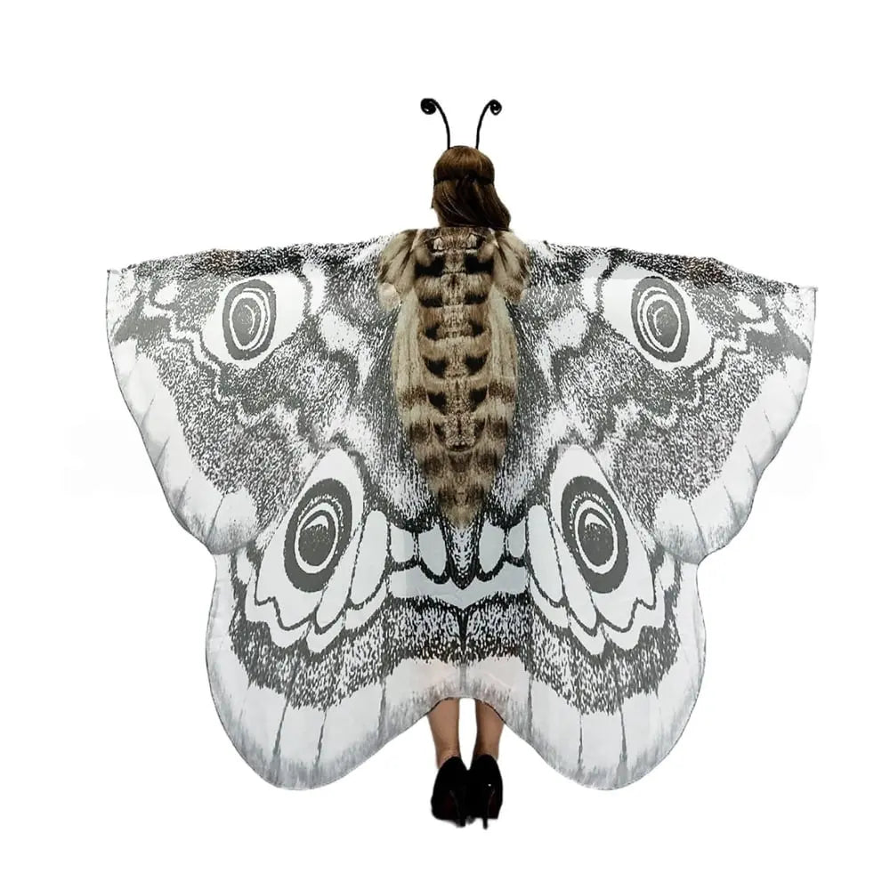 Mystischer Umhang „Grey Moth“ – Eleganz & Zauber in einem atemberaubenden Cape Mivoza Deutschland