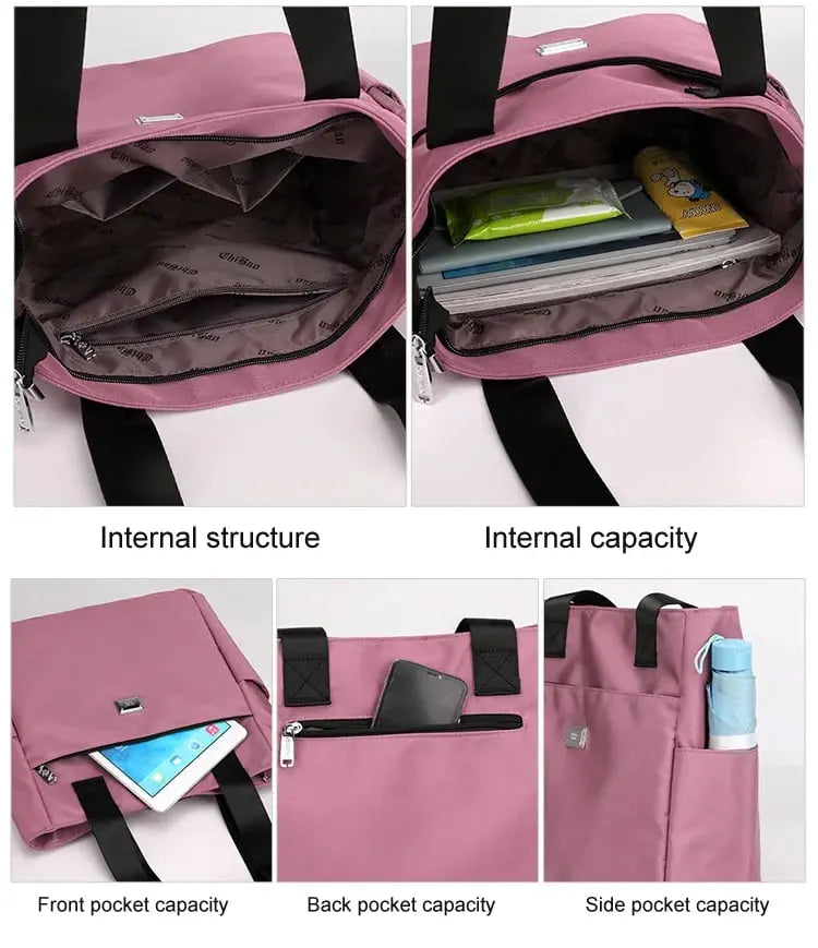 Nylon-Schultertasche mit großem Fassungsvermögen – wasserabweisend mit mehreren Taschen Mivoza Deutschland