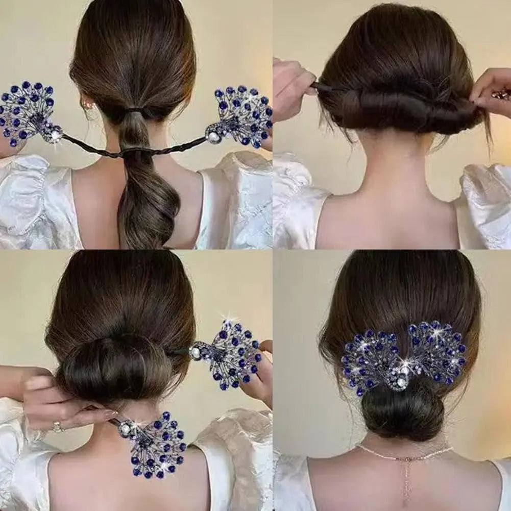 Pfauenflügel Haarclip Set – Glanz für Abendkleider (2er Set) Mivoza Deutschland