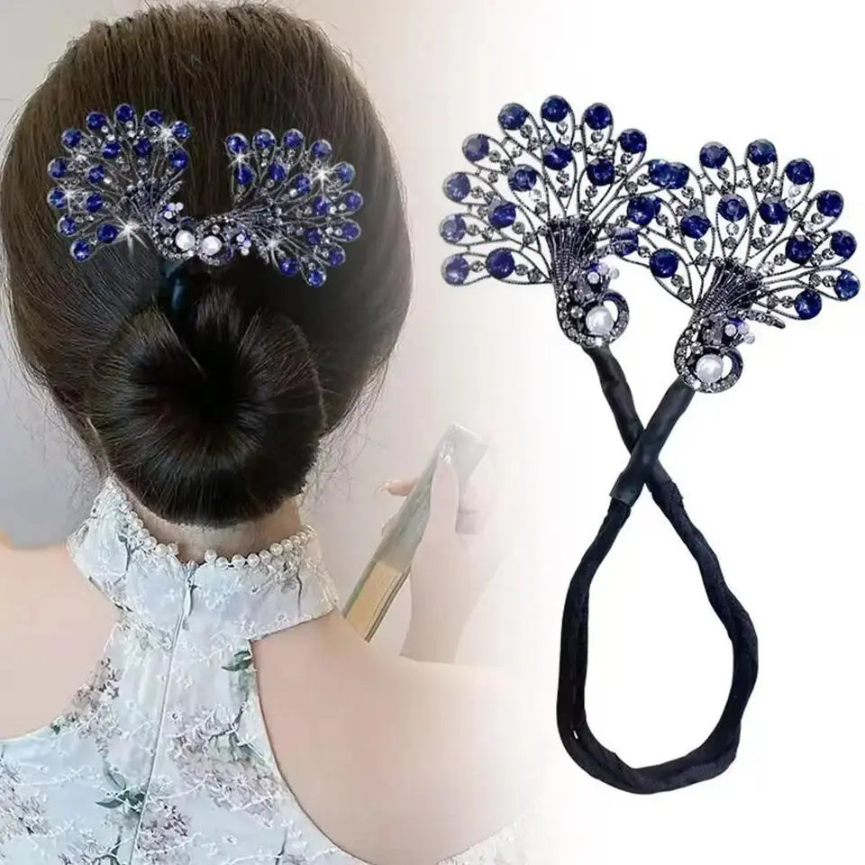 Pfauenflügel Haarclip Set – Glanz für Abendkleider (2er Set) Mivoza Deutschland
