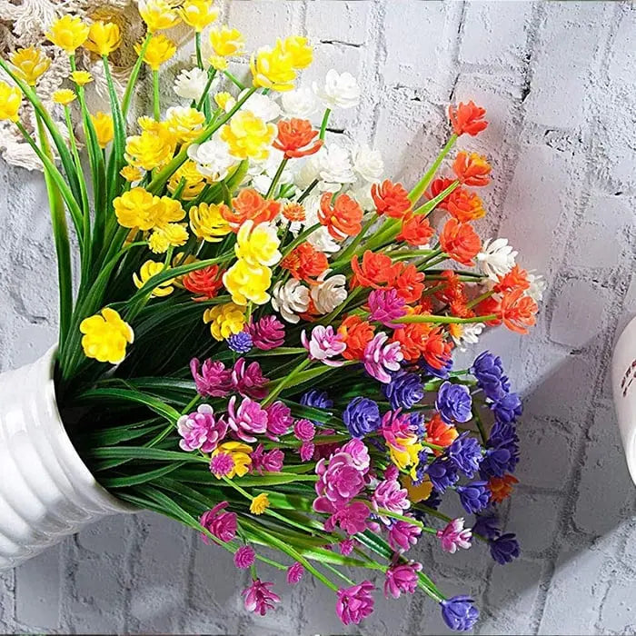 Pflegeleichte künstliche Outdoor-Blumen – Naturgetreu und UV-beständig (7er-Pack) Mivoza Deutschland
