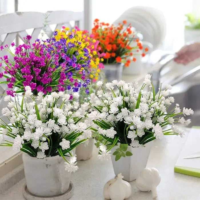 Pflegeleichte künstliche Outdoor-Blumen – Naturgetreu und UV-beständig (7er-Pack) Mivoza Deutschland