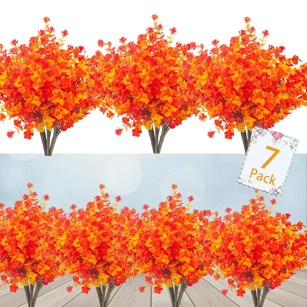 Pflegeleichte künstliche Outdoor-Blumen – Naturgetreu und UV-beständig (7er-Pack) Mivoza Deutschland