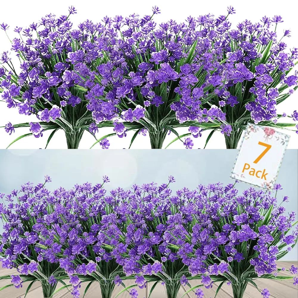 Pflegeleichte künstliche Outdoor-Blumen – Naturgetreu und UV-beständig (7er-Pack) Mivoza Deutschland