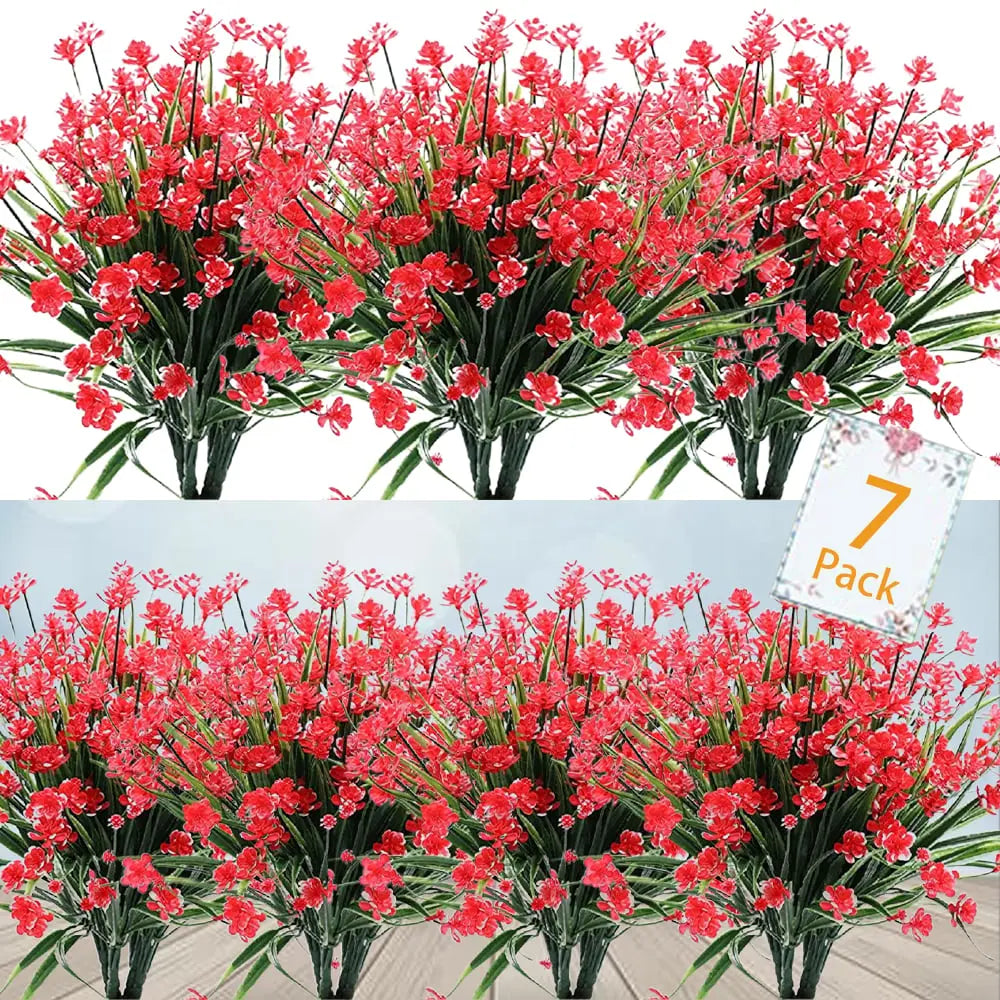 Pflegeleichte künstliche Outdoor-Blumen – Naturgetreu und UV-beständig (7er-Pack) Mivoza Deutschland