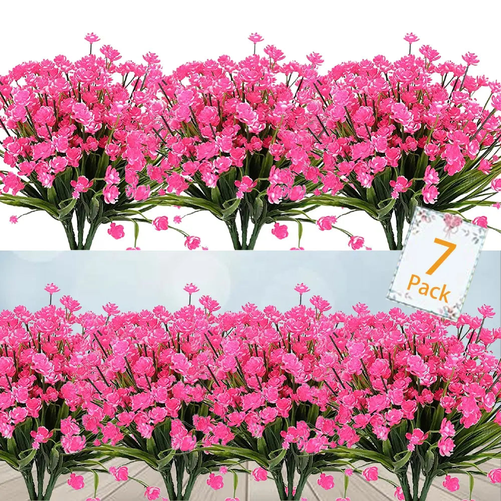 Pflegeleichte künstliche Outdoor-Blumen – Naturgetreu und UV-beständig (7er-Pack) Mivoza Deutschland