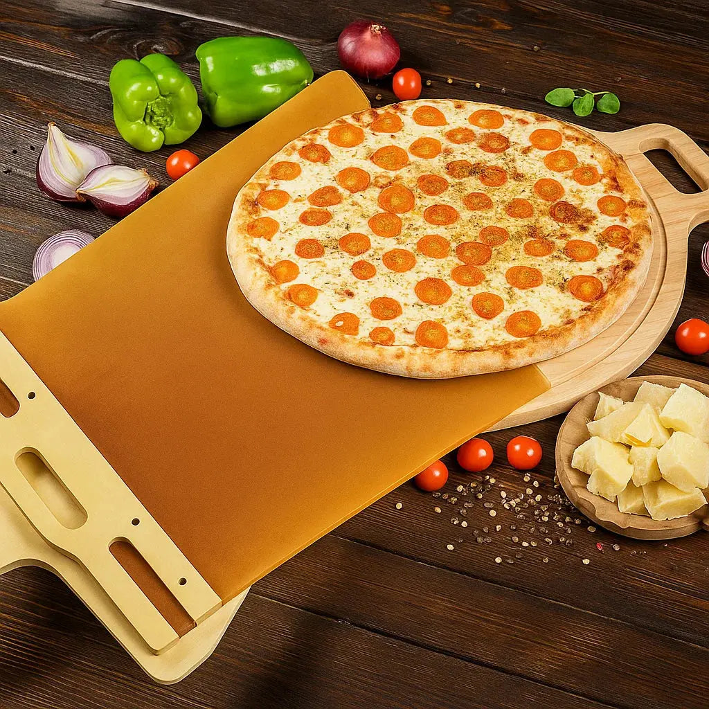 Pizzaschieber mit Rollgurt — Teigschonendes Schiebewerkzeug für perfekte Pizzen Mivoza Deutschland