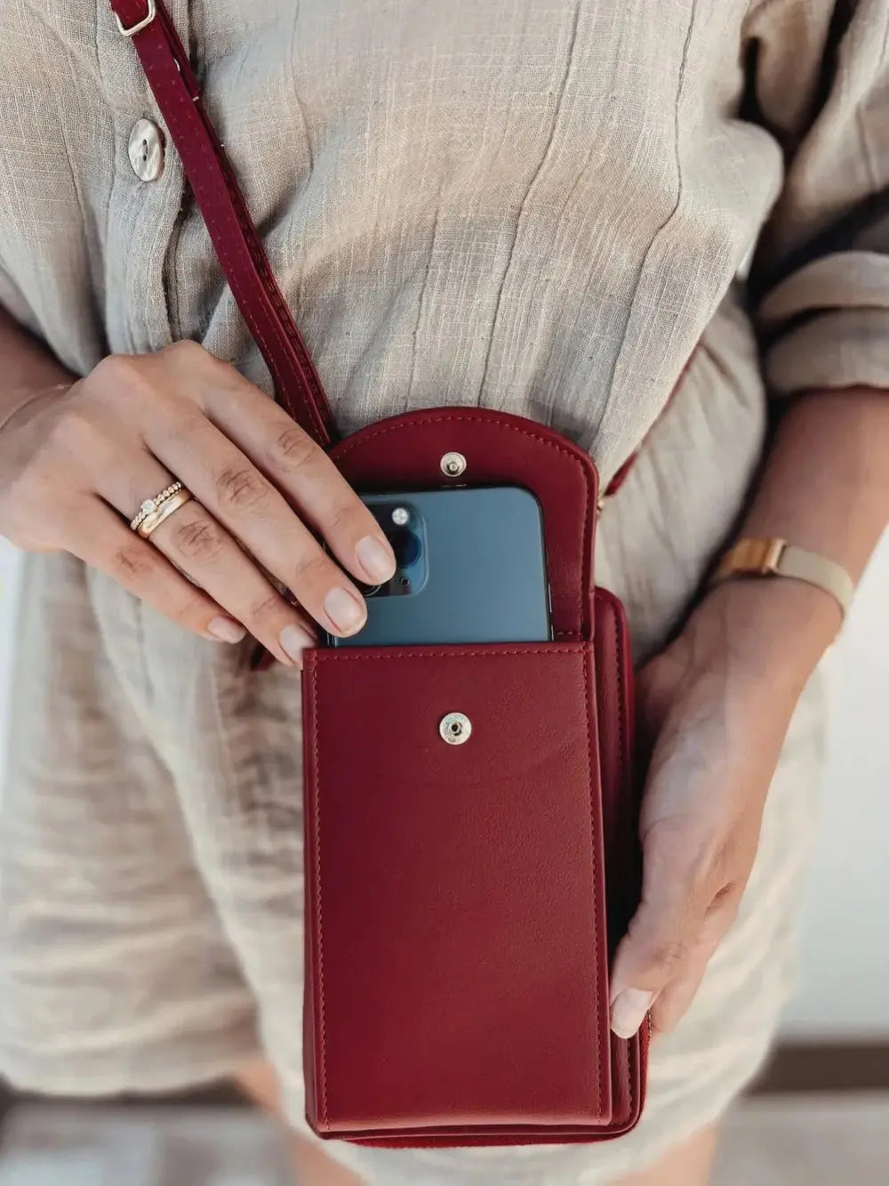 Praktische Clutch-Geldbörse mit Schulterriemen – Abnehmbar & vielseitig tragbar Mivoza Deutschland