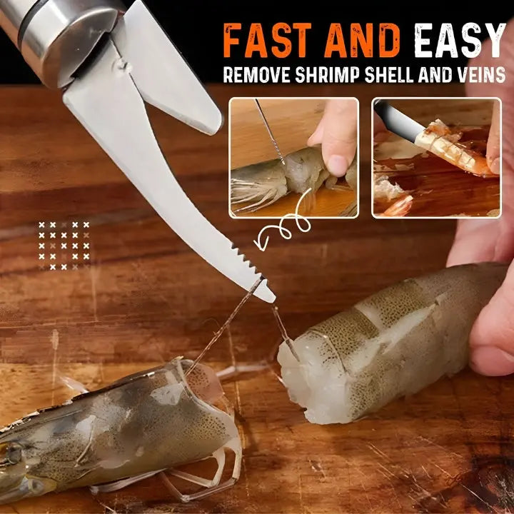 PrawnPro™ 5 in 1 multifunktionales Krabbenschnur-Fischmaul-Messer Mivoza Deutschland