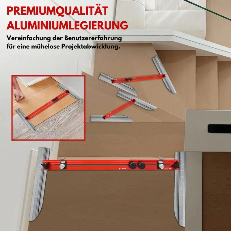 Präzises Treppenmesswerkzeug — Verstellbare Aluminiumwinkel-Schablone Mivoza Deutschland