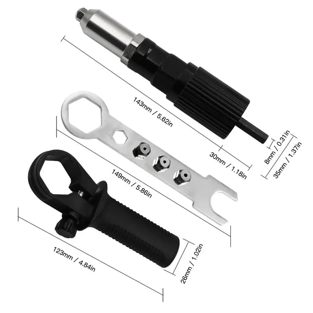 Profi-Nietpistolen-Adapterkit mit 4 verschiedenen Düsen Mivoza Deutschland