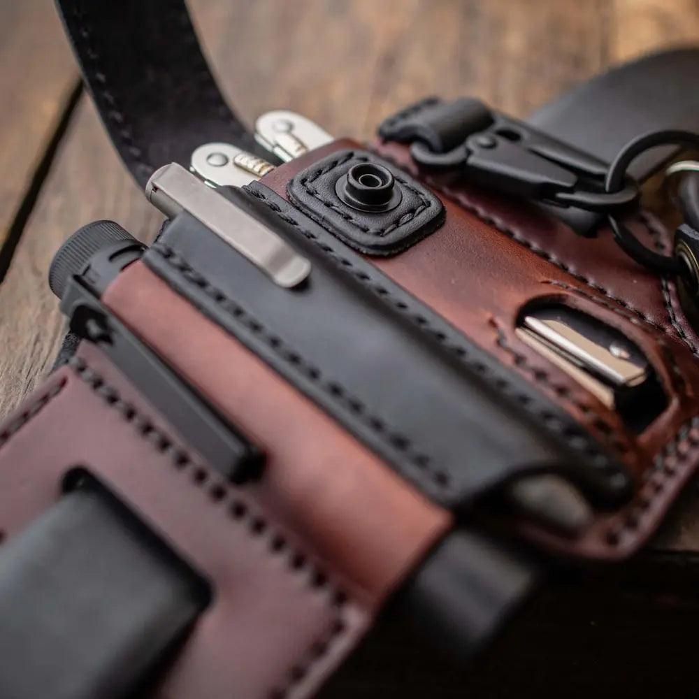 Rindleder-Multitool-Gürteltasche — Robuster Halter für taktische Ausrüstung Mivoza Deutschland