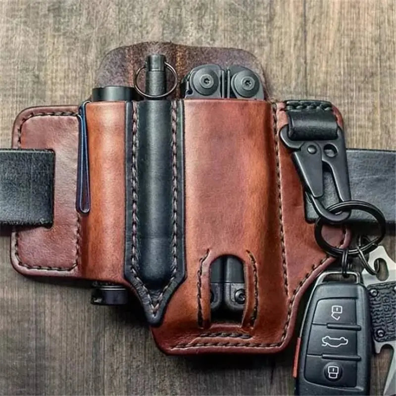 Rindleder-Multitool-Gürteltasche — Robuster Halter für taktische Ausrüstung Mivoza Deutschland