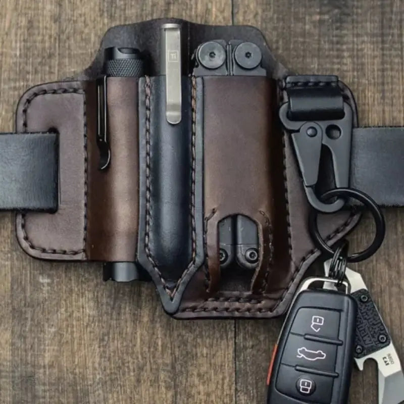 Rindleder-Multitool-Gürteltasche — Robuster Halter für taktische Ausrüstung Mivoza Deutschland